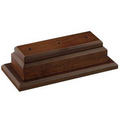 Solid Walnut Finish Wood 2-Poster Trophy Platform Base (4 1/2"x9 1/2"x2")